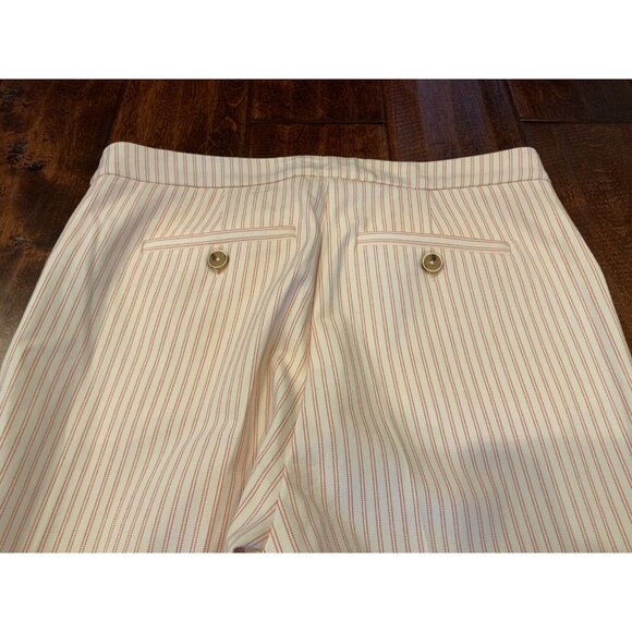 By Anthropologie "The Essential Slim" Red & White Pinstriped Pants, Size 2 (US) - Picture 6 of 6